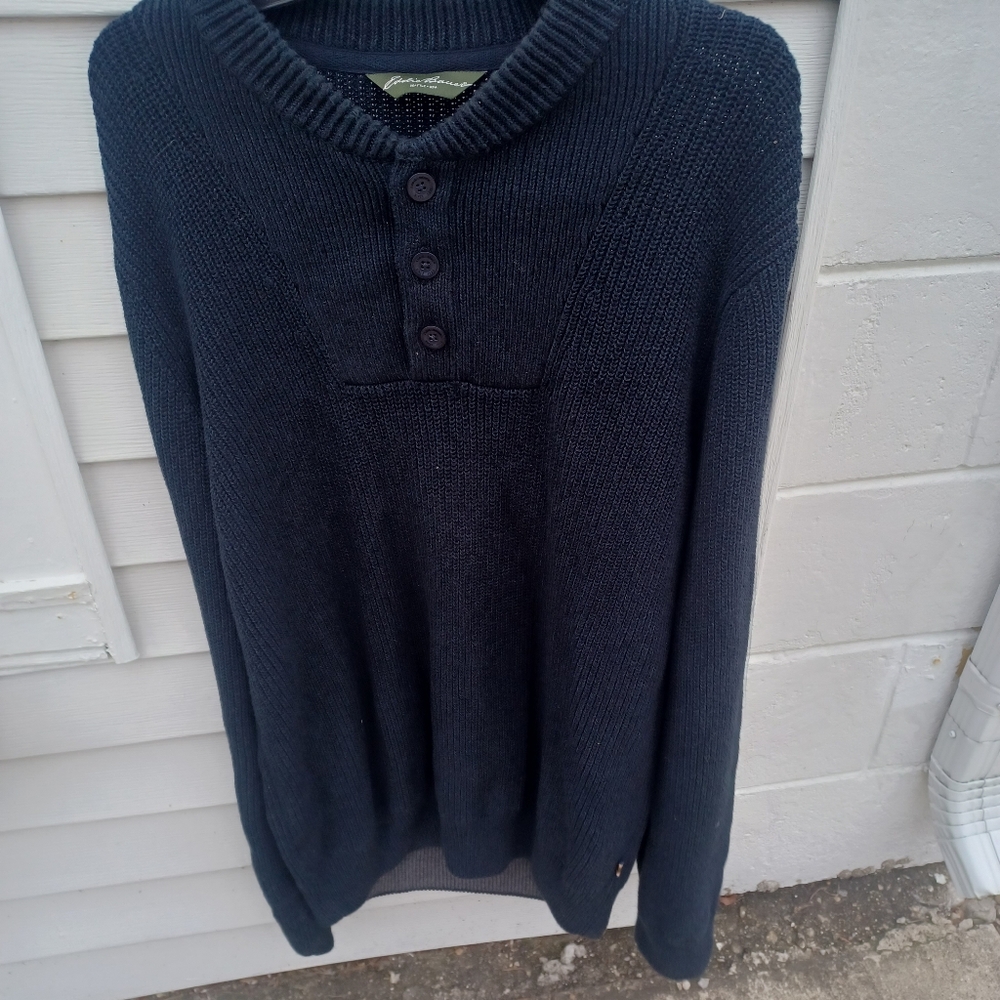 Eddie bower men's sweater blue sz XL